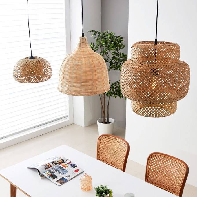 우드 라탄 1등 인테리어조명 자연친화적 라탄소재/3가지타입